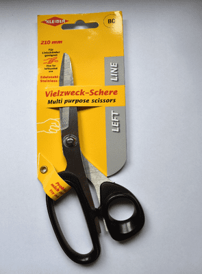 92155 Kleiber Multi Purposr Left Handed Scissors. 210mm.  One Pair