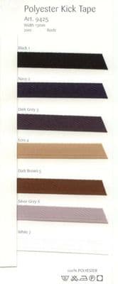 9425 Kick Tape Ribbon. 13mm. 7 Colours. 20 metres