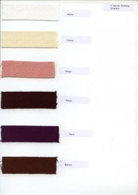 Acrylic Webbing Tape. 38mm. 26 Colours. 50 metres