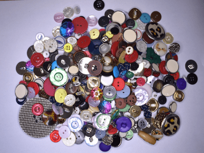 Bargain Button Bag.  Assorted sizes and colours. 200 grams