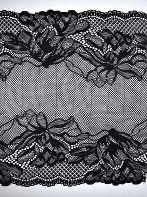 Black Stretch Lace.  9