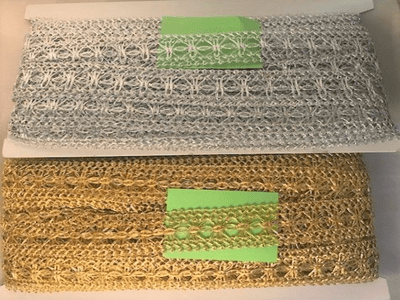 FTY4010 Metallic Braid/Trim. 40mm.  Gold & Silver.  25 metres