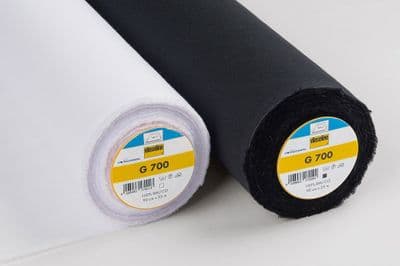 G700 Woven Interlining. 90cm. Black & White. 25 metres