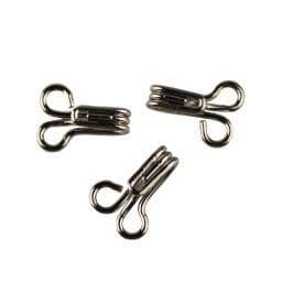 Hooks & Eyes. Size 0-3. Black & Silver. 24 sets per card, Pack of 5 cards