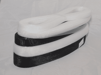 Horse Hair Braid/Crin. 16mm, 25mm, 38mm and 80mm. Black & White. 50 metres.