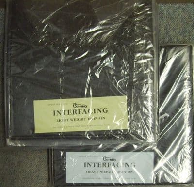 Interfacing. 1 Yard Pieces. Black & White.