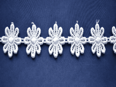 KMC1107 Guipure/Venise Lace. 3cm. White. 13.7 metres