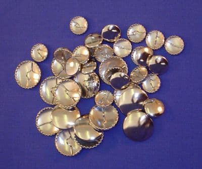 Metal Cover Buttons. 11, 15, 19, 22, 29,  50 Buttons