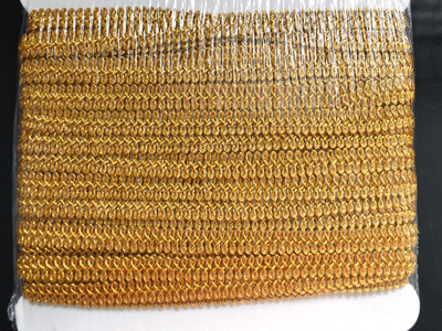 ML02 Military Style Lurex Trimming. 10mm.  Gold & Silver.  25 metres.