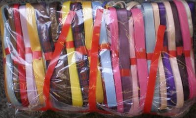 Narrow Ribbon Bag. Assorted widths & Colours. 100 pieces