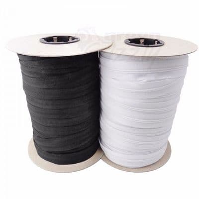 No. 3 Optilon Continuous Chain Zipping. Cream Beige, Black & White. 300 metres