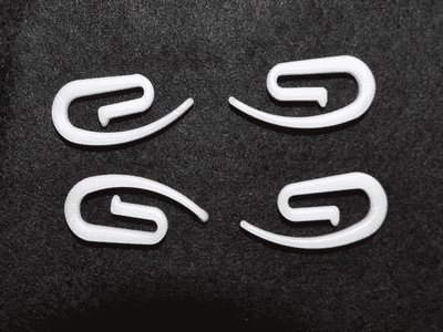 Nylon Curtain Hooks. White.  Approximately 250 Pieces