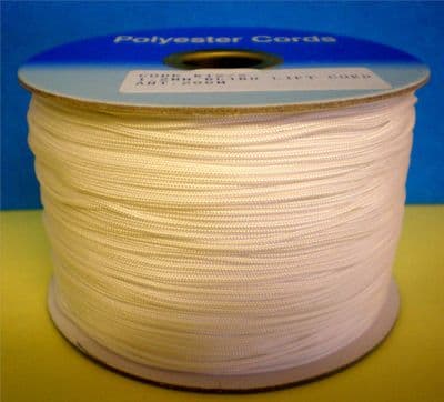 R12/2 Blind Cord 1.2mm. White. 200 Metres