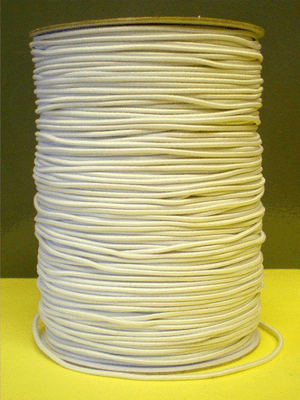 Round Hat Elastic.1 & 2mm. Black & White. 100 metres