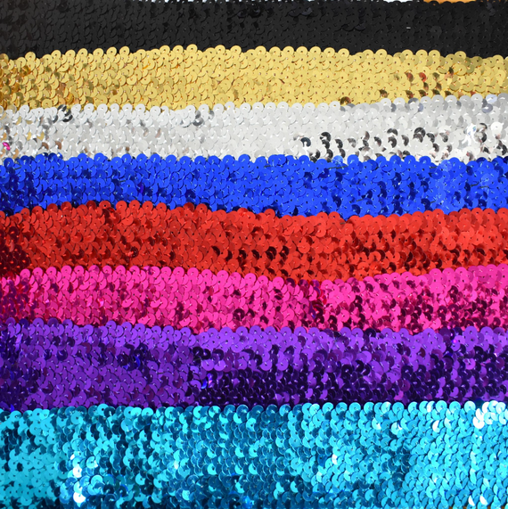 SF-0801.  6  Row Stretch Sequin Trim | M. Courts Ltd