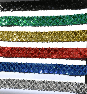 SF-0802 Sequin Trimming.  20mm. 10  colours.  10 metres.