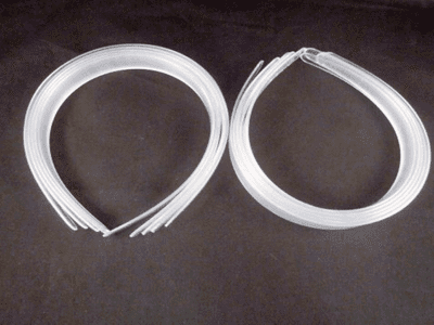 SFM40 Clear Alice/Headbands.  2cm.  Clear 10 Bands