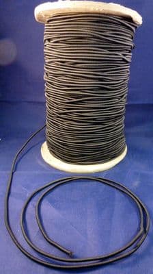 Shock Cord Elastic.  3 & 4mm.  Black & White. 50 metres