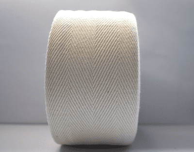 Trebla Cotton Herringbone Tape. 10, 13, 15, 20, 25, 38 & 50mm.  Black, Natural & White.  100 metres