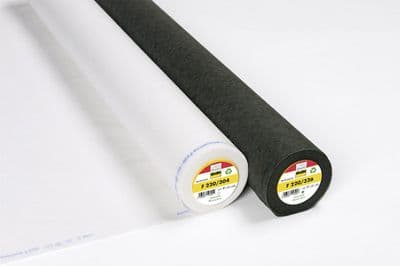 Vilene F220/326. 90cm Iron On. Black. Medium.   25 metre reel