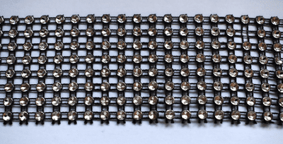 XG1210 Trim. 4cm.  Black /Silver Gold & Silver.  10 yards.