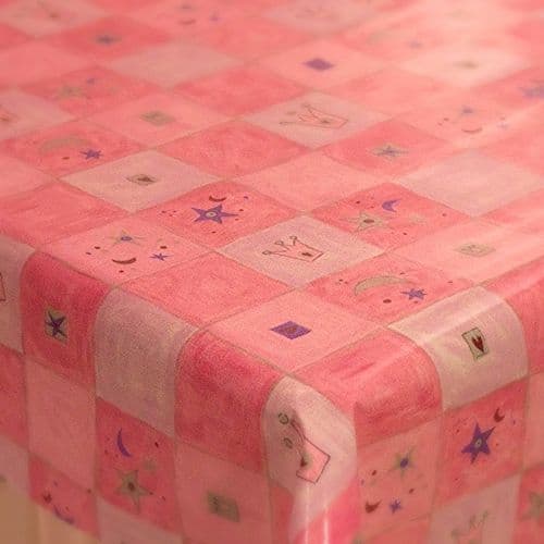 Cosmic Pink Oilcloth 25m Roll