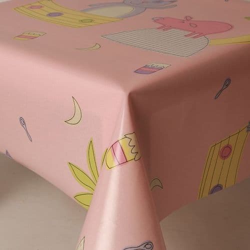 Owl & Pussycat Pink Oilcloth 20m Roll