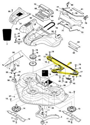 1134-9041-01 Stiga Cutter Deck Drive Belt Park 110 Combi PRO 9585-0067-00, Park 110 C PRO