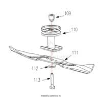 2050015 LMX51SP, LMX51SPL Lawnmower 20 Inch Blade 4 Hole version Gardencare