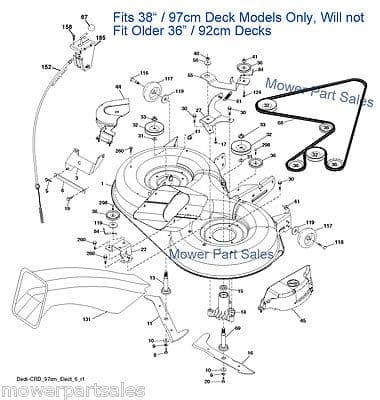 AYP Craftsman 917 255710 Rally Cutter Deck Drive Belt Fits New 38