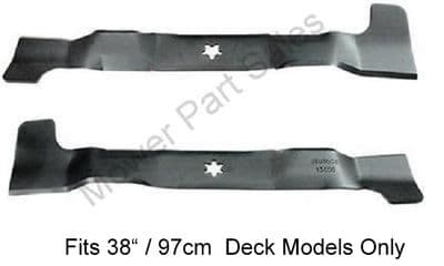 Blades Set For New 38 Inch Decks Lazer LZ12597RB LZ145H97RBK LZ13597RBK 532427984, 532427985