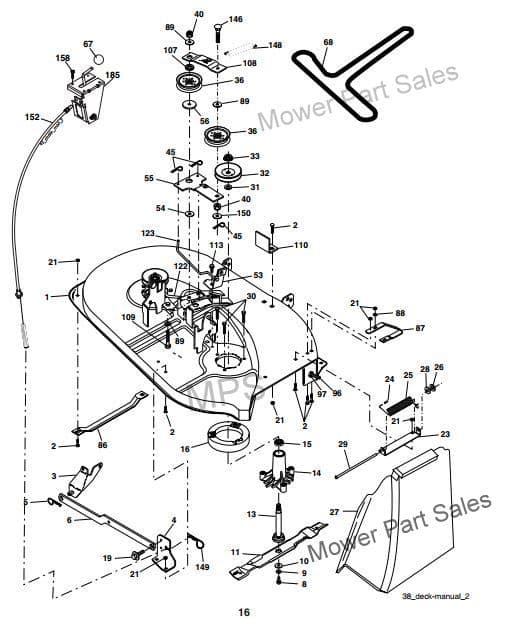 Craftsman Lt1000 Riding Mower Deck Parts Diagram | Reviewmotors.co