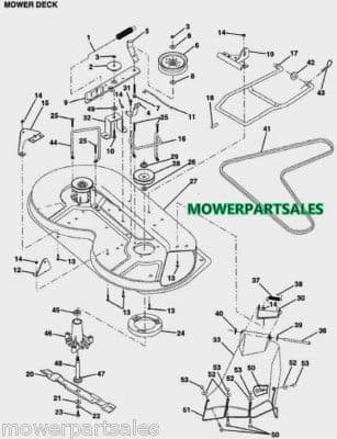 Cutter Deck Drive Belt Flymo LT 12/36 Wizard WZ1236, WZ1236A WeedEater WEX12B36A, WEX12B36 WEX12B36B