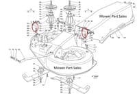 Genuine Tie Rod L Bracket Castel Garden J92 JR92 Mountfield Stiga Honda John Deere LR135 125840003/2
