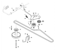 GX20286 John Deere V Idler Pulley For Transmission X165, X166, L105, L107, L108, L110, D100, D105