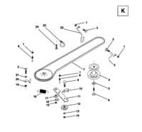Husqvarna Belt Set Transmission Drive & Cutter Deck LT100, LT120, LT120, LT112 -532126520, 532131264