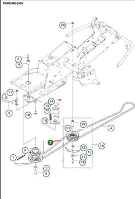 Husqvarna Rider Transmission To Engine Drive Belt Middle Belt 589530401