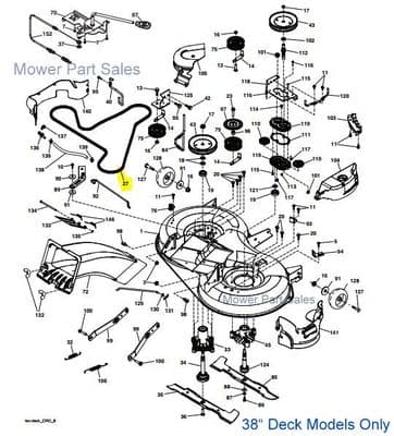 Jonsered Cutter Deck Drive Belt Fits New 2010+ Model LT2317CMA, LT2317CMA2 From 2010 P/N 532439726, 532 43 97-26