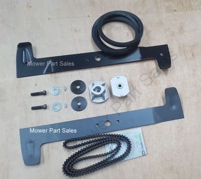Mountfield Blade Kit & Timing,  Engine to Deck Belt Kit 1440,1540, 1640H, 1740H, 1840H - 82004340/0