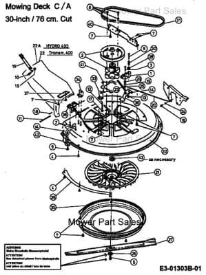 MTD Lawnflight  603, 604, J130, & Bolens  Yardman Cutter Belt Fits 30 Inch Deck Models 754-0445