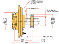 Noram Blade Brake Manual Clutch Unit Husqvarna CT130, CTH130, Jonsered, BestGreen Mowers 532179887