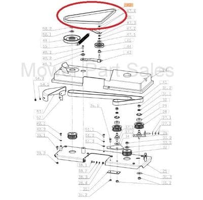 Oleo Mac Efco AGS OM104J, OM105J, OM106J Engine to Deck Belt 272731192, SGN272731192