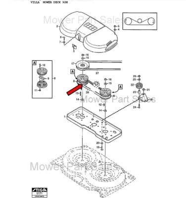 Replacement John Deere Deck Synchronous Belt Fits 92M, F410, F420, 92-14FH, SB9585009501