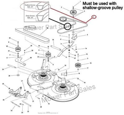 Simplicity Cutter Deck Drive Kevlar Mower Belt 1604406, 1604406SM, 1721532SM, 1607813