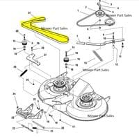 Timing Toothed Deck Belt Simplicity - Snapper 1721117SM, 1721117SM