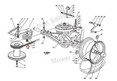 Transmission Motion Drive Belt Hydro Castel Garden XF72, F72 H, XF130 Mountfield 1228H - 135061403/0