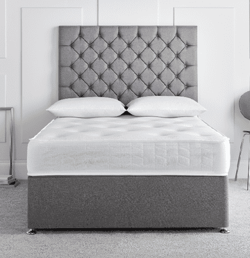 Double (4Ft6") DM Memory Silk Divan Bed - Medium Feel