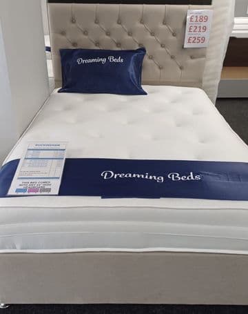 Kingsize (5Ft) Buckingham 1000 Pocket Divan Bed - Medium Feel