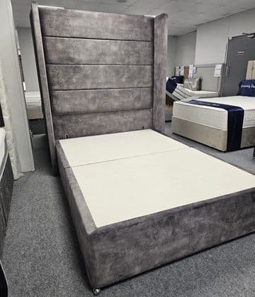 Kingsize (5Ft) Vantage Winged Reinforced Divan Frame (72" Headboard)