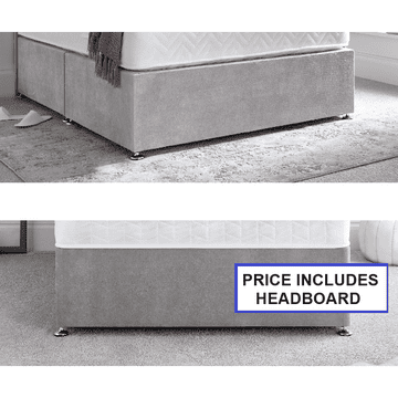 Single (3ft) Divan Base With Headboard